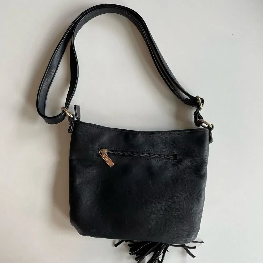 Pre-Loved Imoshion Womens Faux Leather Black Hobo Purse